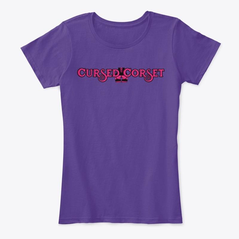 Cursed Corset Curly Font Logo T